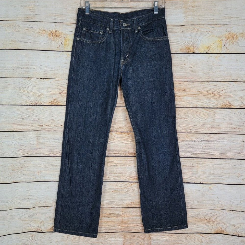 Levis 514 Jeans Boys Size 16 Regular 28 x 28 Dark Blue Denim 5 Pocket Straight